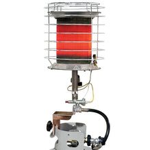 World Marketing 360Â° Propane(LP) Tank Top Heater with Safety Tip-Over - Match Ignition/Silver
