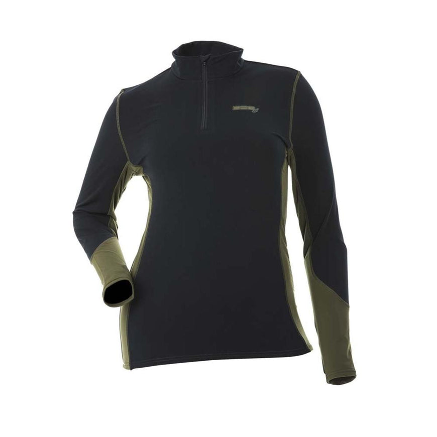 DSG Women's D-Tech Base Layer Shirt - Black/Olive