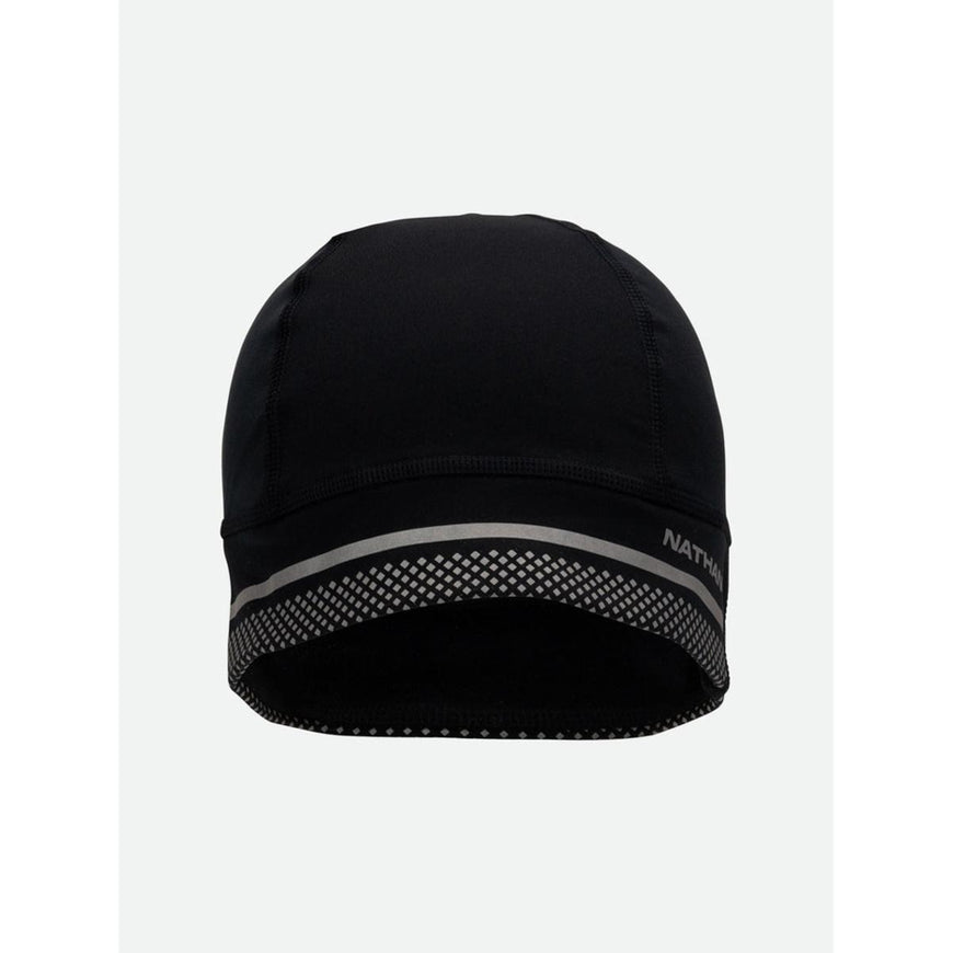 Nathan HyperNight Reflective Beanie - Black/Geo Print