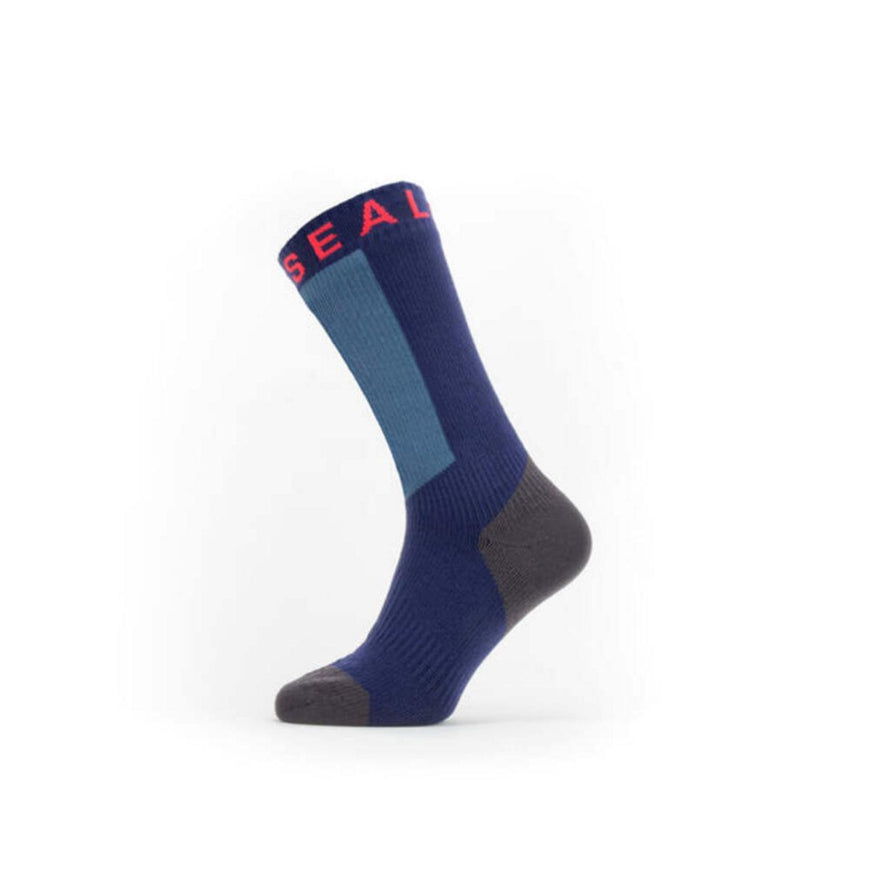 SealSkinz Scoulton Waterproof Warm Weather Mid Length Socks with Hydrostop (Black)