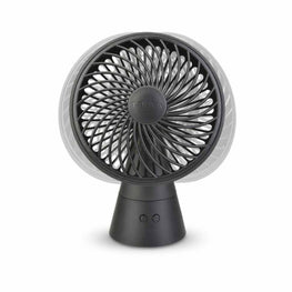 O2 Cool Treva 5 Inch Oscillating Rechargeable Desk Fan - Black