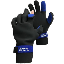 Glacier Glove Pro Angler Slit Finger Gloves - Black
