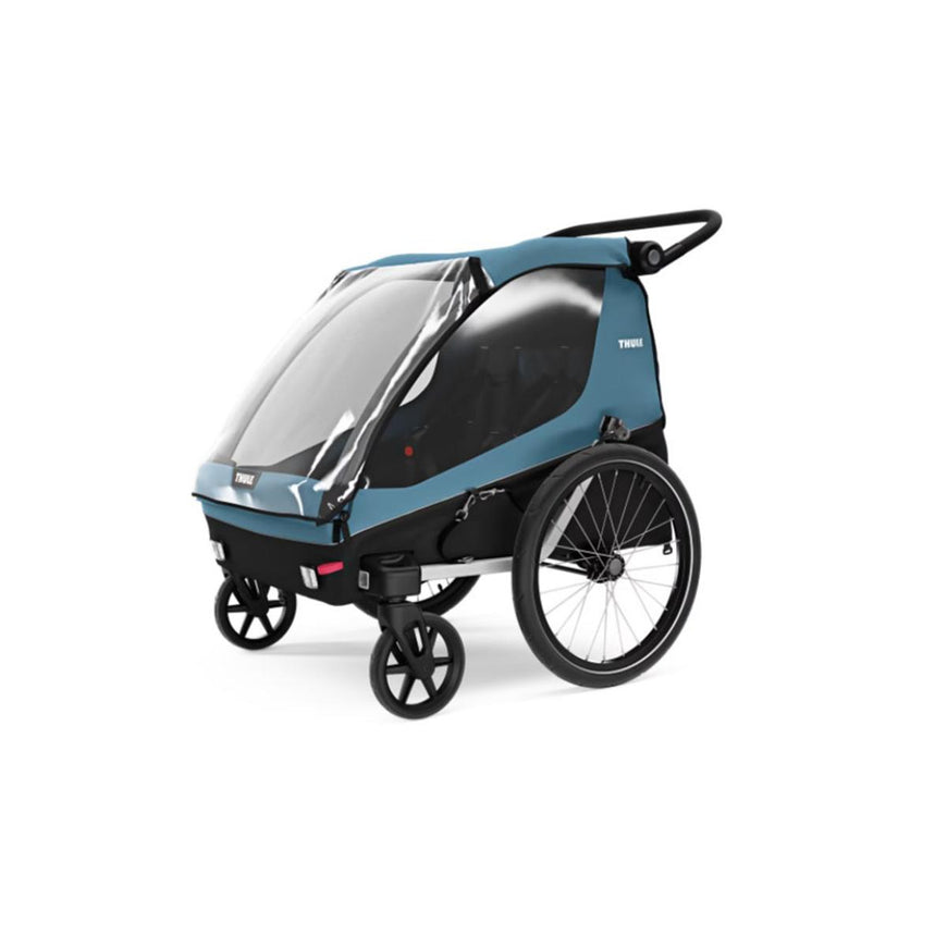 Thule Courier 2-Seat Kids Cargo Bike Trailer - Aegean Blue