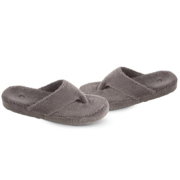 ACORN Women's Spa Thong Slippers - Grey