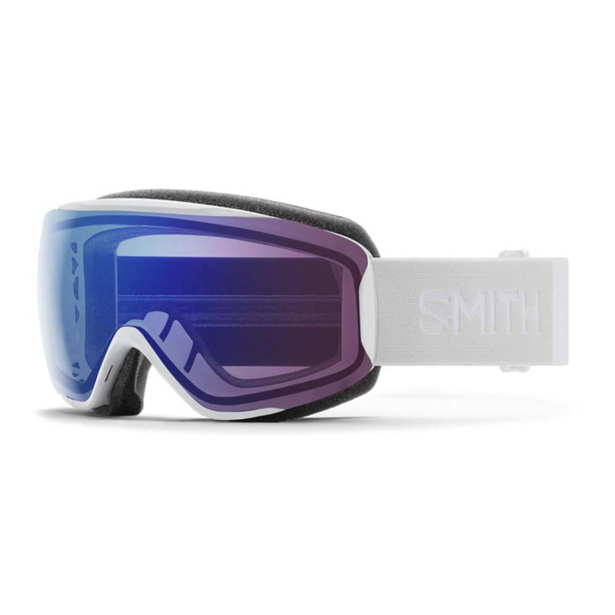 Smith Optics Women's Moment Goggles ChromaPop Photochromic Rose Flash Mirror - White Vapor Frame