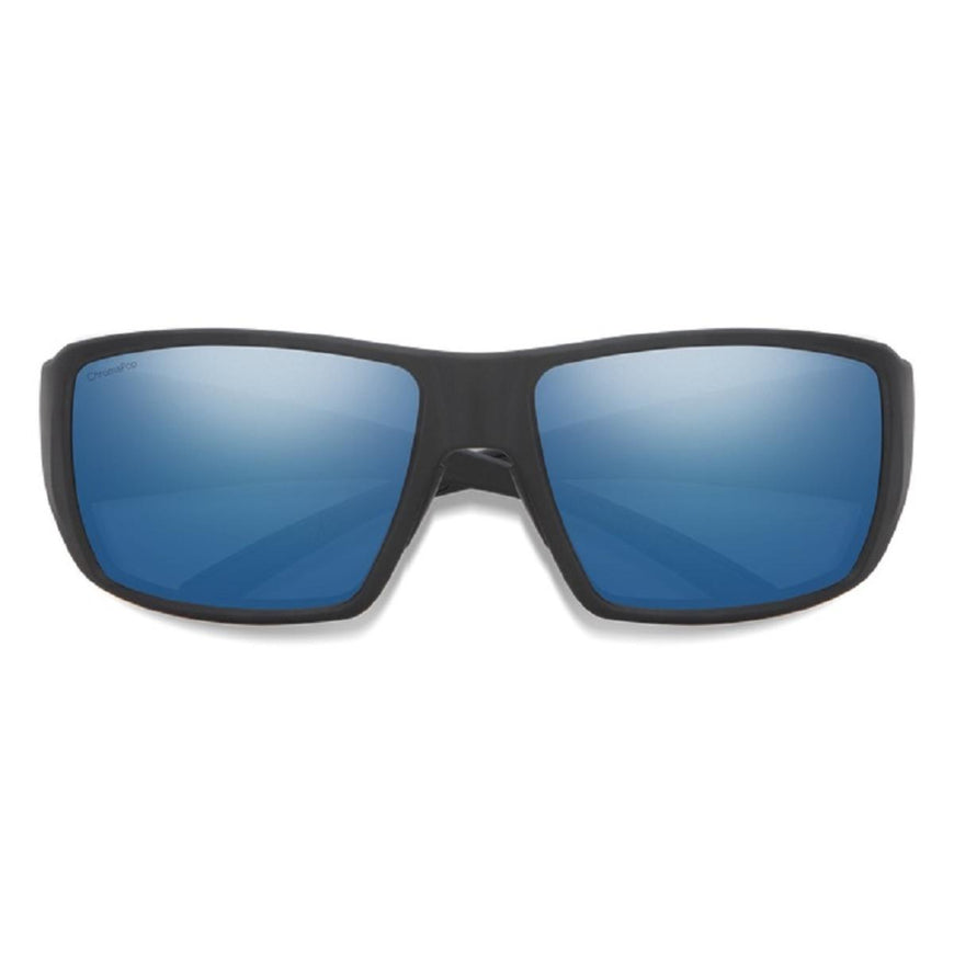Smith Optics Guide's Choice Sunglasses ChromaPop Glass Polarized Blue Mirror - Matte Black Frame