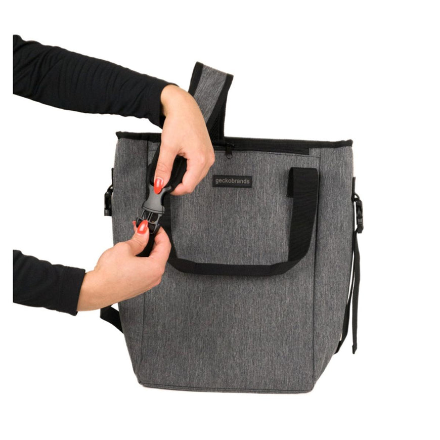 Geckobrands Convertible Tote & Backpack - Everyday Grey