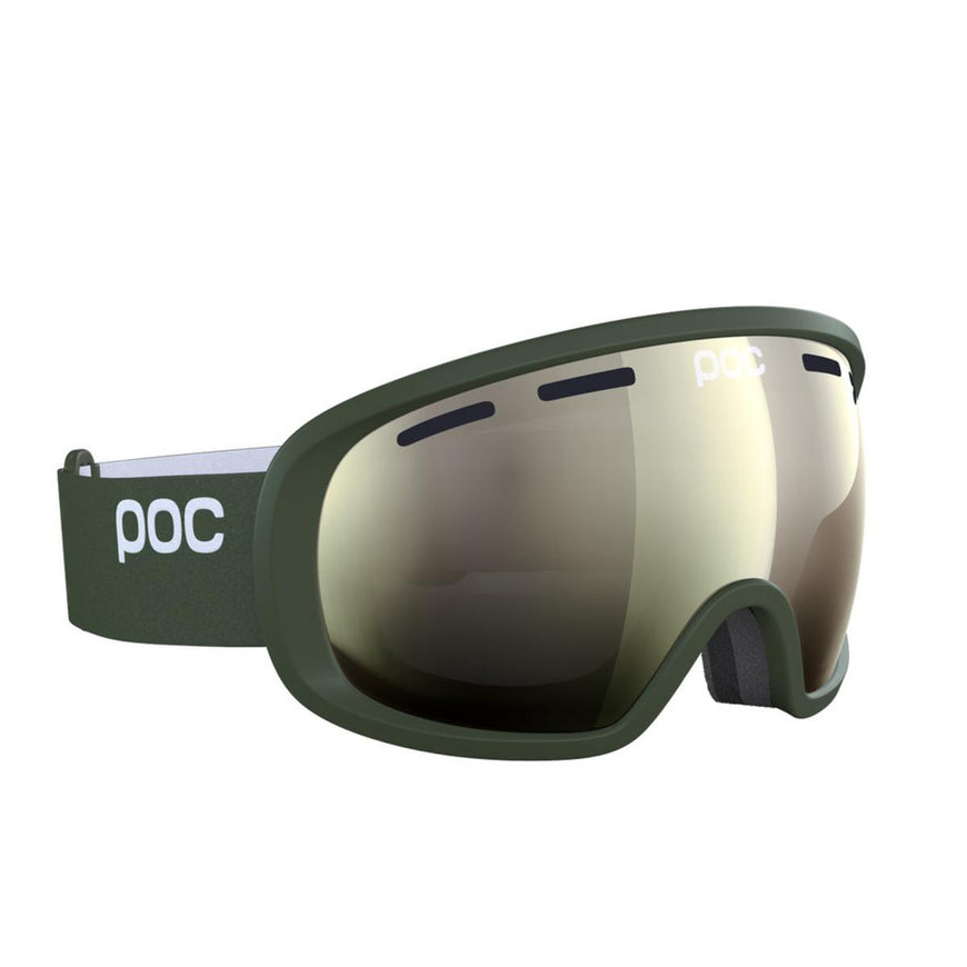 POC Fovea Ski Goggles Partly Sunny Ivory Lens - Epidote Green Frame
