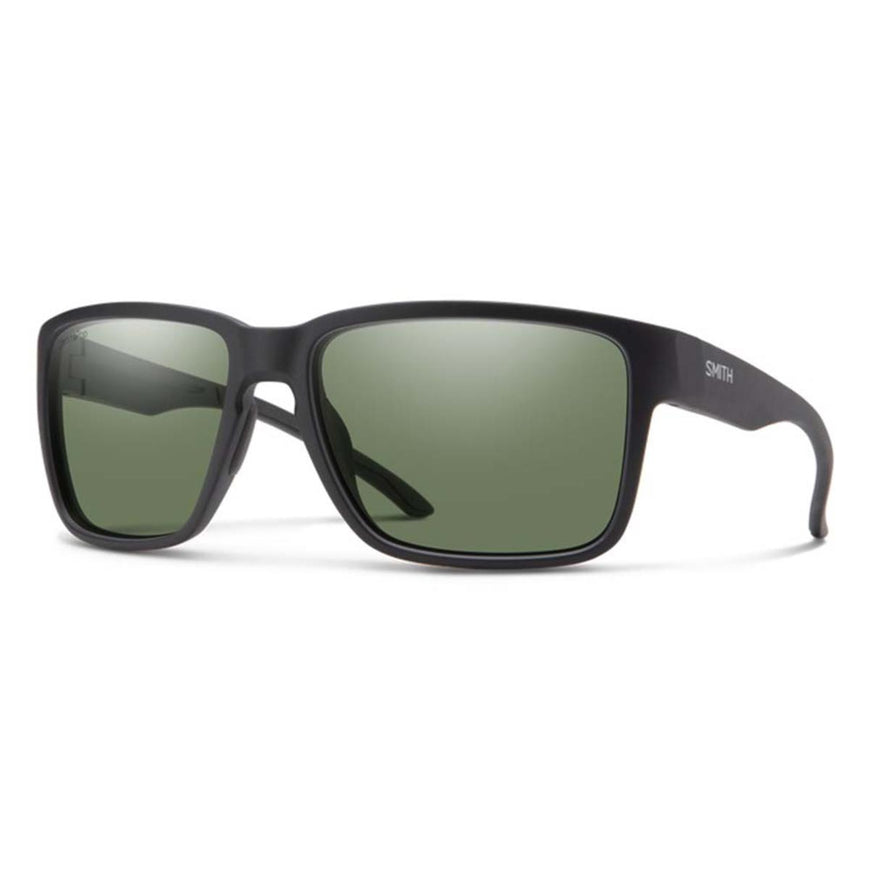 Smith Optics Emerge Sunglasses ChromaPop Polarized Gray Green Mirror - Matte Black Frame