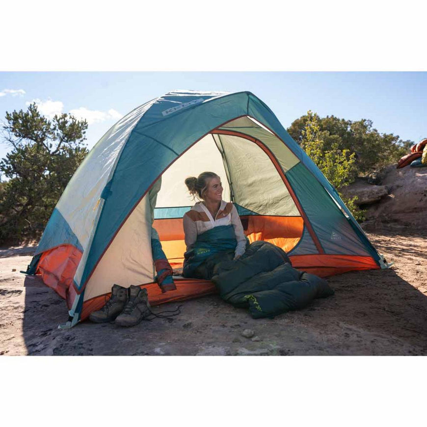 Kelty Discovery Basecamp 4 Person Tent - Laurel Green/Stormy Blue