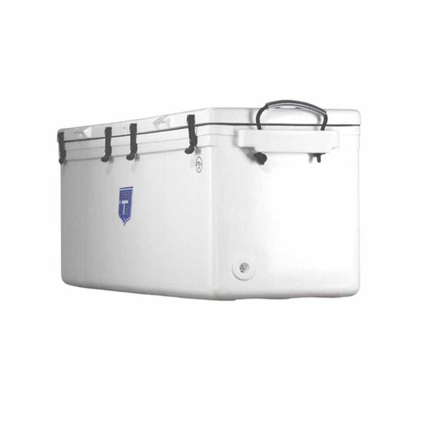 Icey-Tek 270 Quart Rotomold Split-Lid Cooler - White