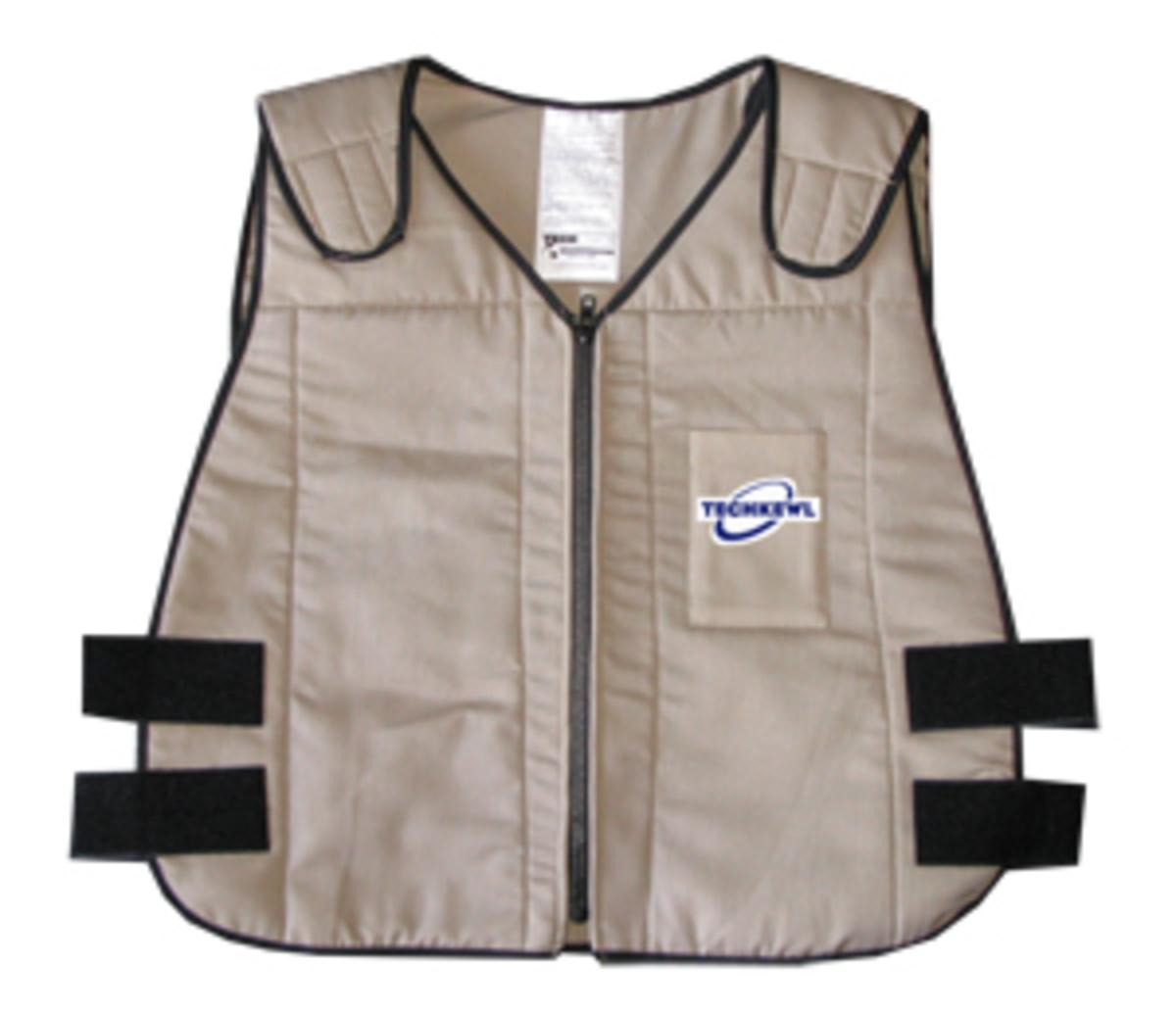 Techniche TechKewl Phase Change Cooling Vest with Inserts and Cooler - Khaki