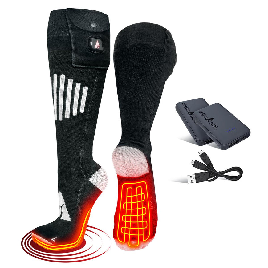 ActionHeat 5V Battery Heated Socks - Cotton