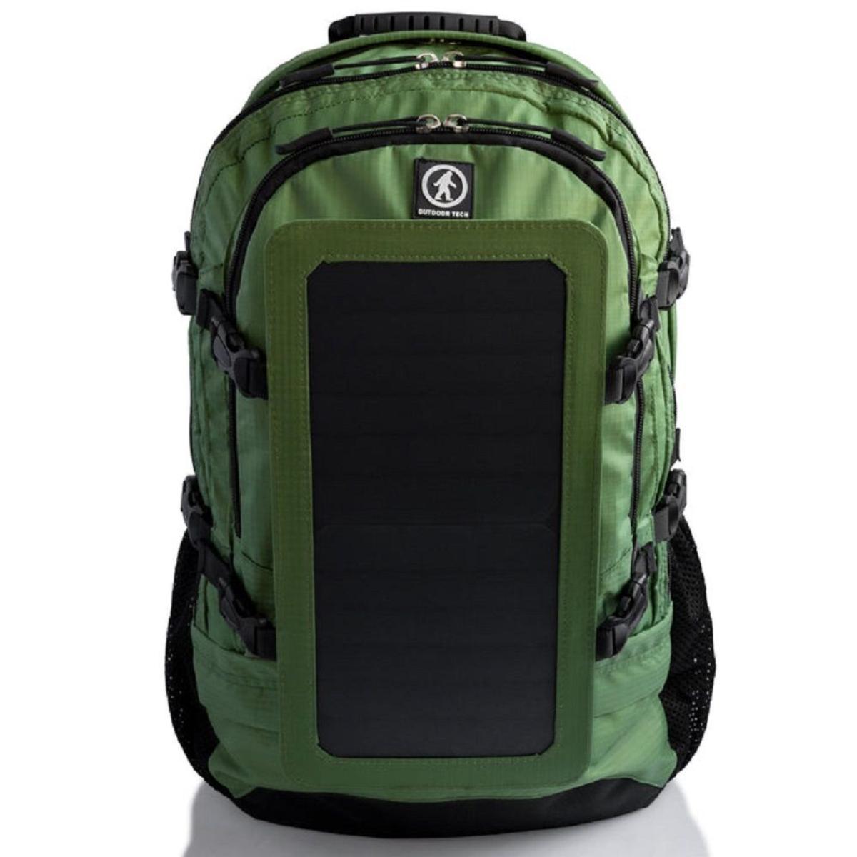 Outdoor Tech The Mountaineer 40L Solar Backpack with 6.5W Solar Panel - Forest Green