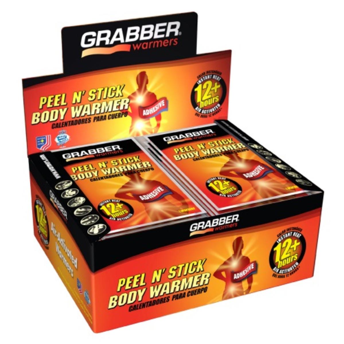 Grabber Warmers Peel N' Stick 12+ Hour Adhesive Body Warmer - 40 Pack Box
