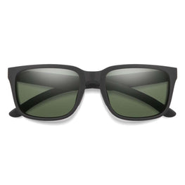 Smith Optics Headliner Sunglasses ChromaPop Polarized Gray Green Mirror - Matte Black Frame