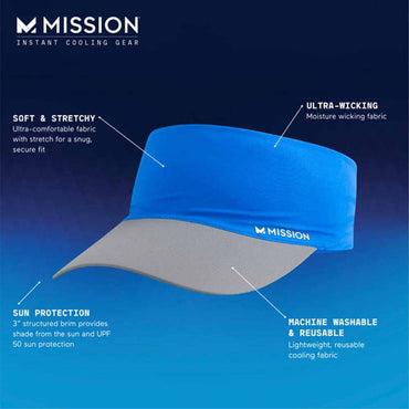 Mission Cooling Visor - White & Black
