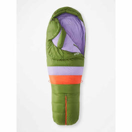 Marmot Women's Angel Fire 25Â° Sleeping Bag - Long/Foliage/Paisley Purple