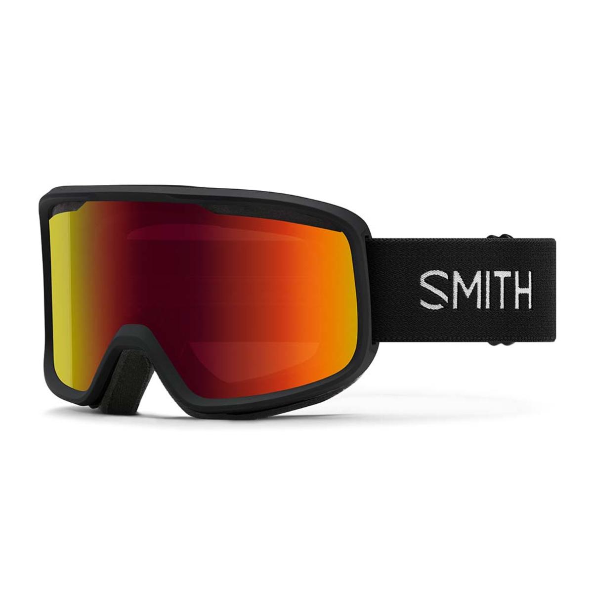 Smith Optics Frontier Goggles Red Sol-X Mirror - Black Frame