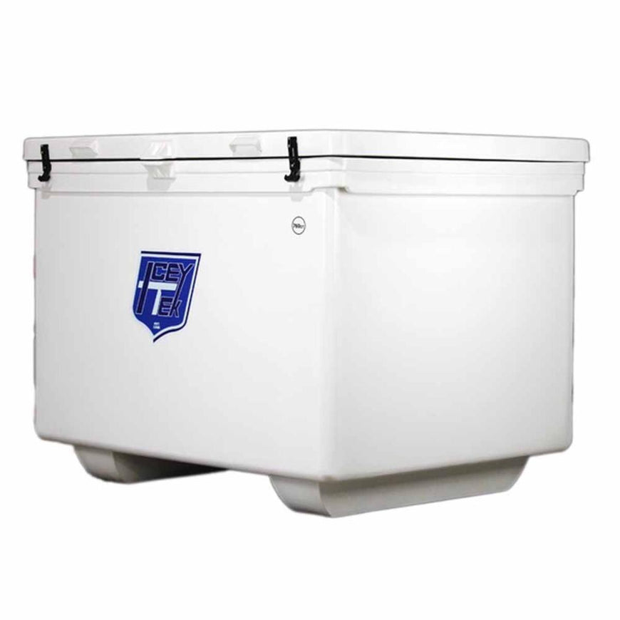 Icey-Tek 760 Quart Commercial, Rotomold Cooler/Box/Ice Chest with Runners - White