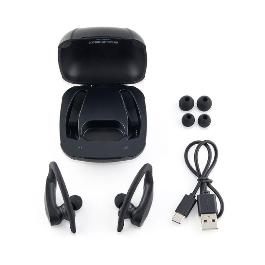 Outdoor Tech Mantas 2.0 True Wireless Earbuds with Recharging Case - Black