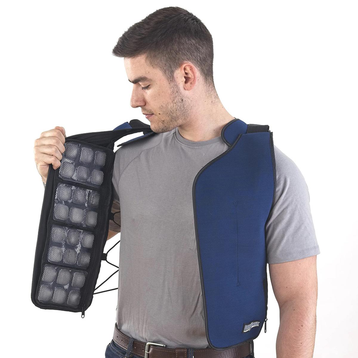 FlexiFreeze Personal Ice Vest Cooling Kit - Zipper Front