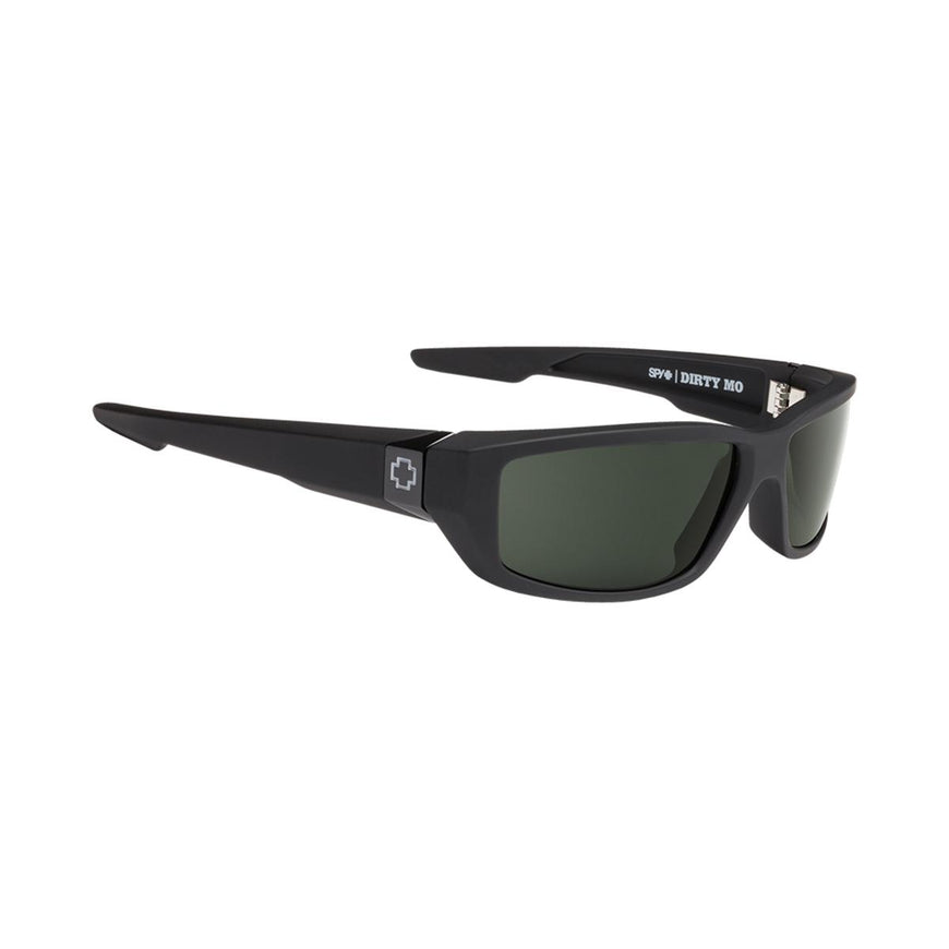 Spy Optic Dirty Mo Soft Matte Black - HD Plus Gray Green