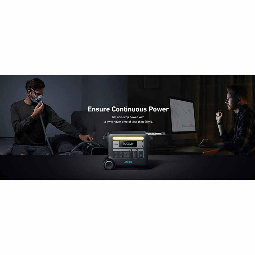 Anker Solar Generator 767 - PowerHouse 2048Wh with 100W Solar Panels