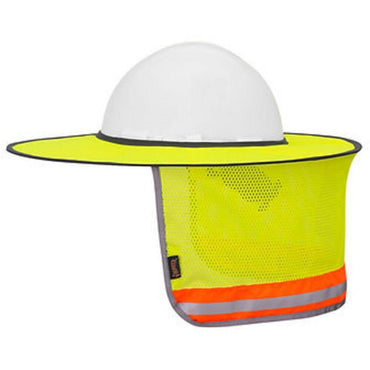 Pioneer Foldable Hard Hat Sunshade - Hi-Vis Yellow/Green