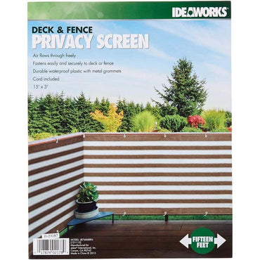 Jobar IdeaWorks Deck/Fence Privacy Durable Waterproof Netting Screen - Brown