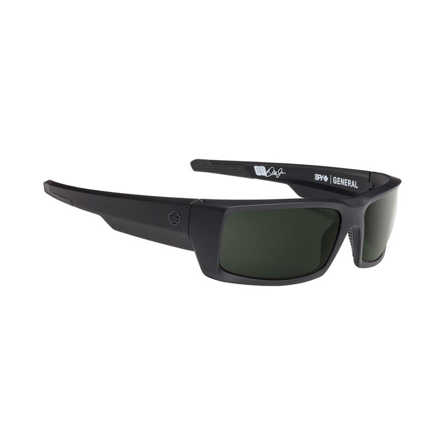 Spy Optic General Soft Matte Black - Happy Gray Green Polar