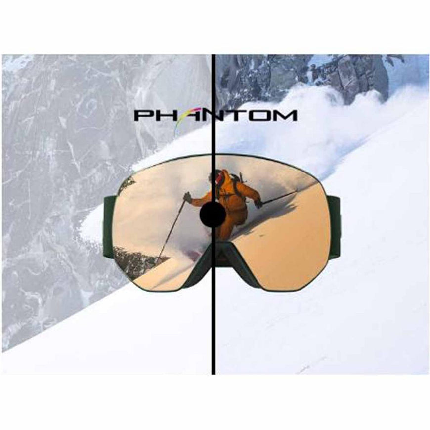 Bolle Nevada Goggle Black Cross Matte - Phantom+ Blue Semi-Polarized Photochromic