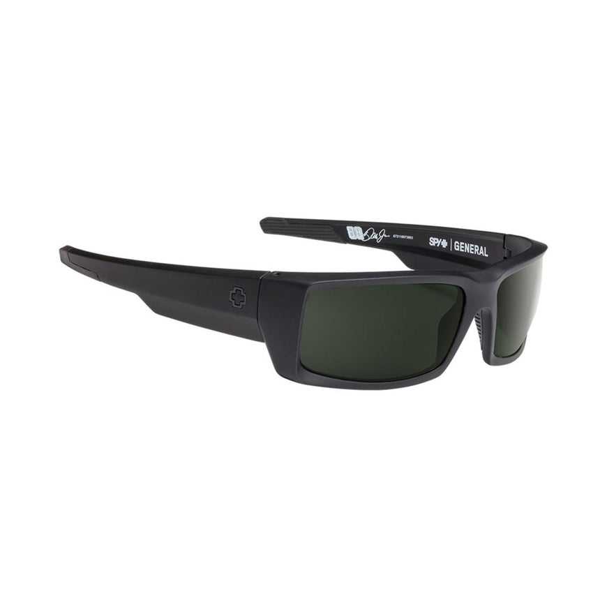 Spy Optic General Soft Matte Black - Happy Gray Green