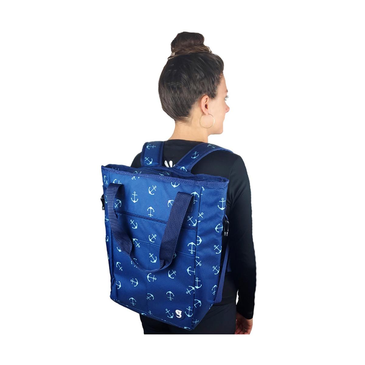 Geckobrands Convertible Tote & Backpack - Anchors