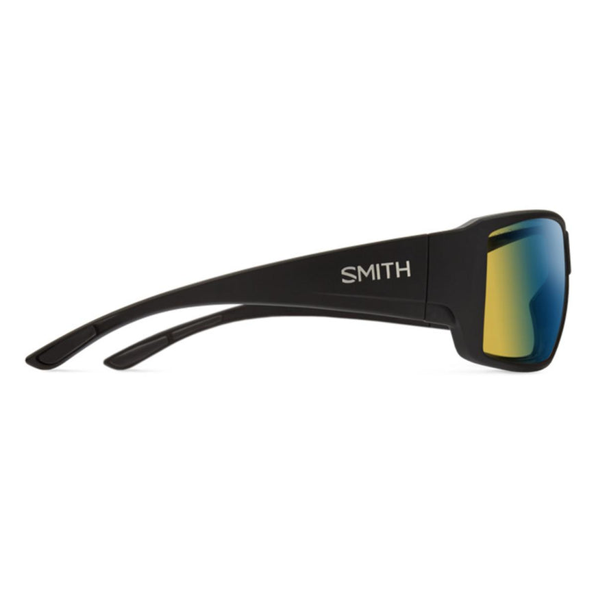 Smith Optics Guide's Choice Sunglasses ChromaPop Glass Polarchromic Yellow Blue Mirror - Matte Black Frame