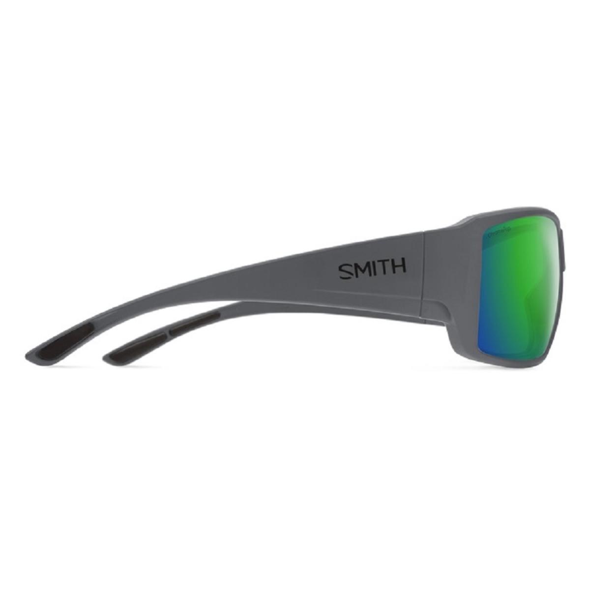 Smith Optics Guide's Choice Sunglasses ChromaPop Polarized Green Mirror - Matte Cement Frame