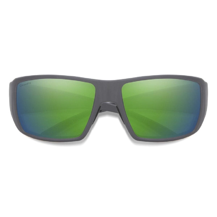 Smith Optics Guide's Choice Sunglasses ChromaPop Polarized Green Mirror - Matte Cement Frame