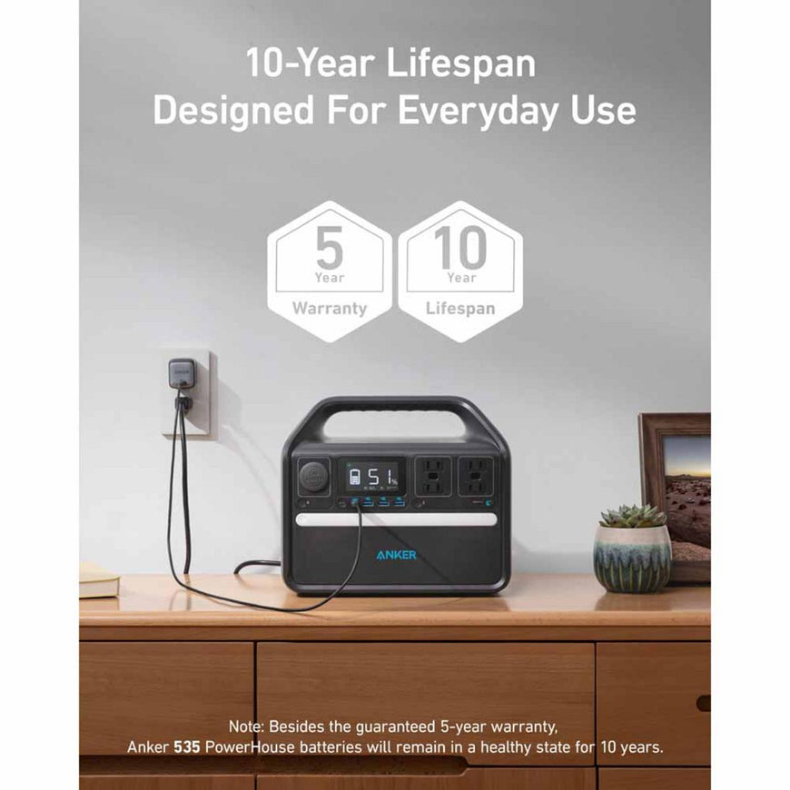 Anker 535 Solar Generator - PowerHouse 512Wh with 100W Solar Panel