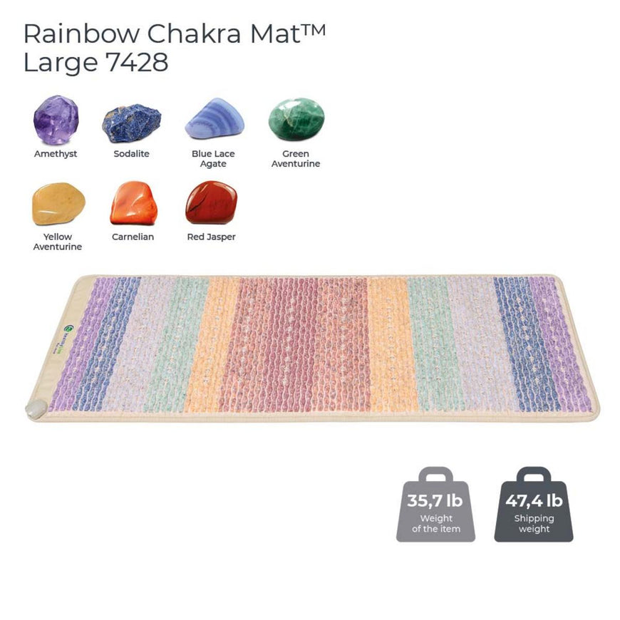 HealthyLine Rainbow Chakra Mat Large 7428 Firm - Photon PEMF Inframat Pro Third Edition