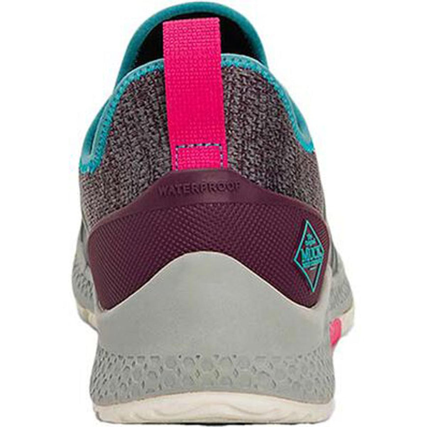 Muck Women's Outscape Lace Up Shoes - Dark Grey/Teal/Pink