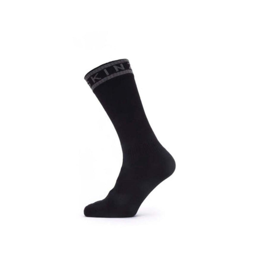 SealSkinz Scoulton Waterproof Warm Weather Mid Length Socks with Hydrostop (Black)