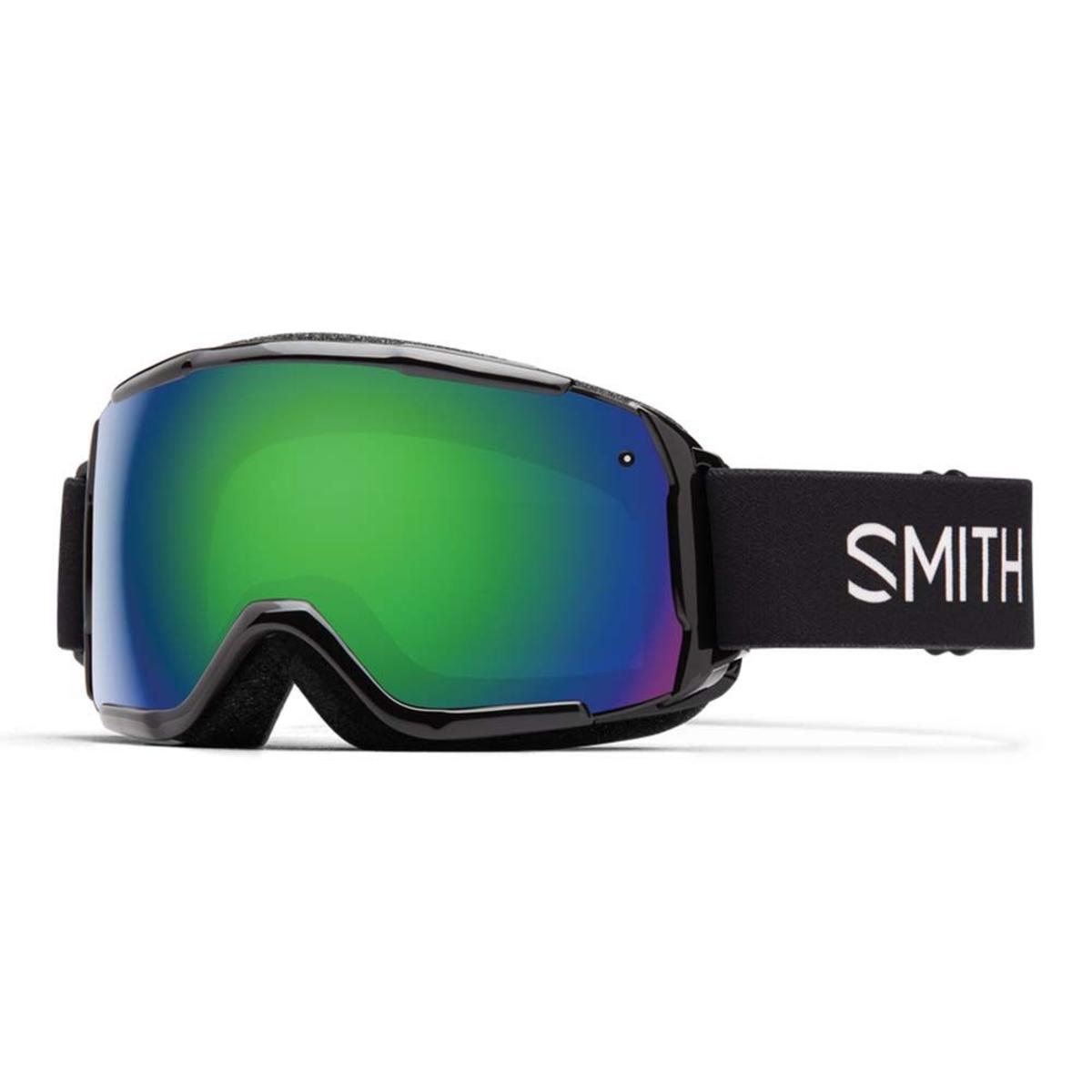 Smith Optics Grom Junior Goggles Green Sol-X Mirror - Black Frame