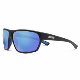 Suncloud Boone Polarized Blue Mirror Sunglasses - Matte Black Frame