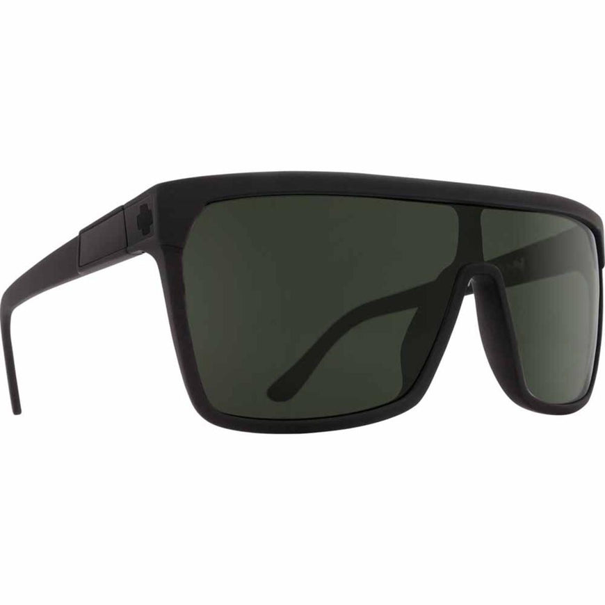 Spy Optic Flynn Soft Matte Black - Happy Gray Green Polar with Silver Spectra Mirror