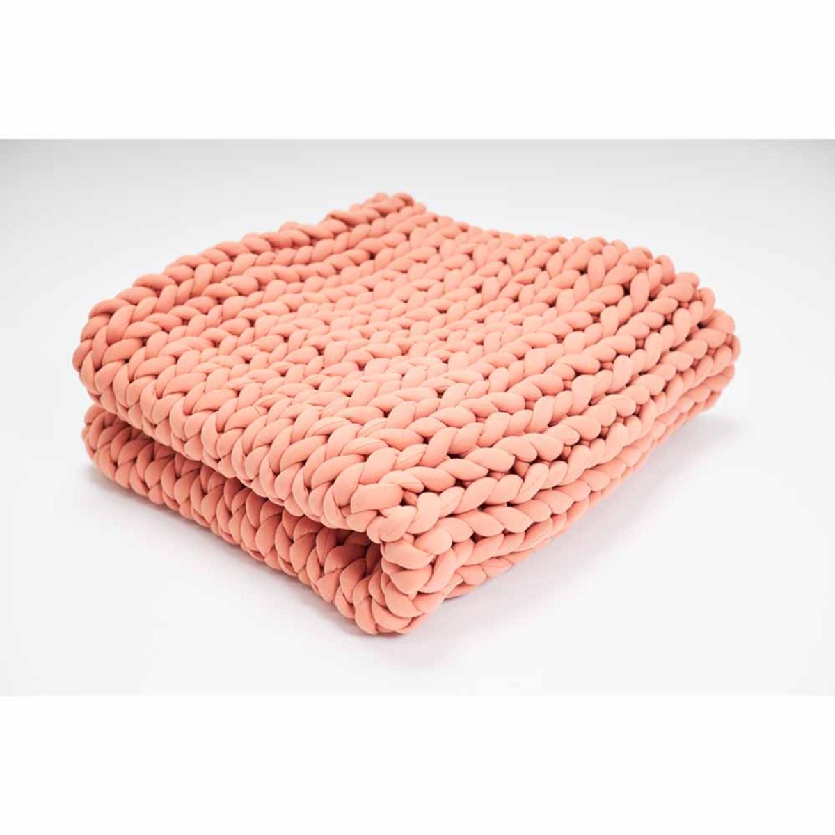Hush 15lbs Cotton Knitted Weighted Throw Blanket