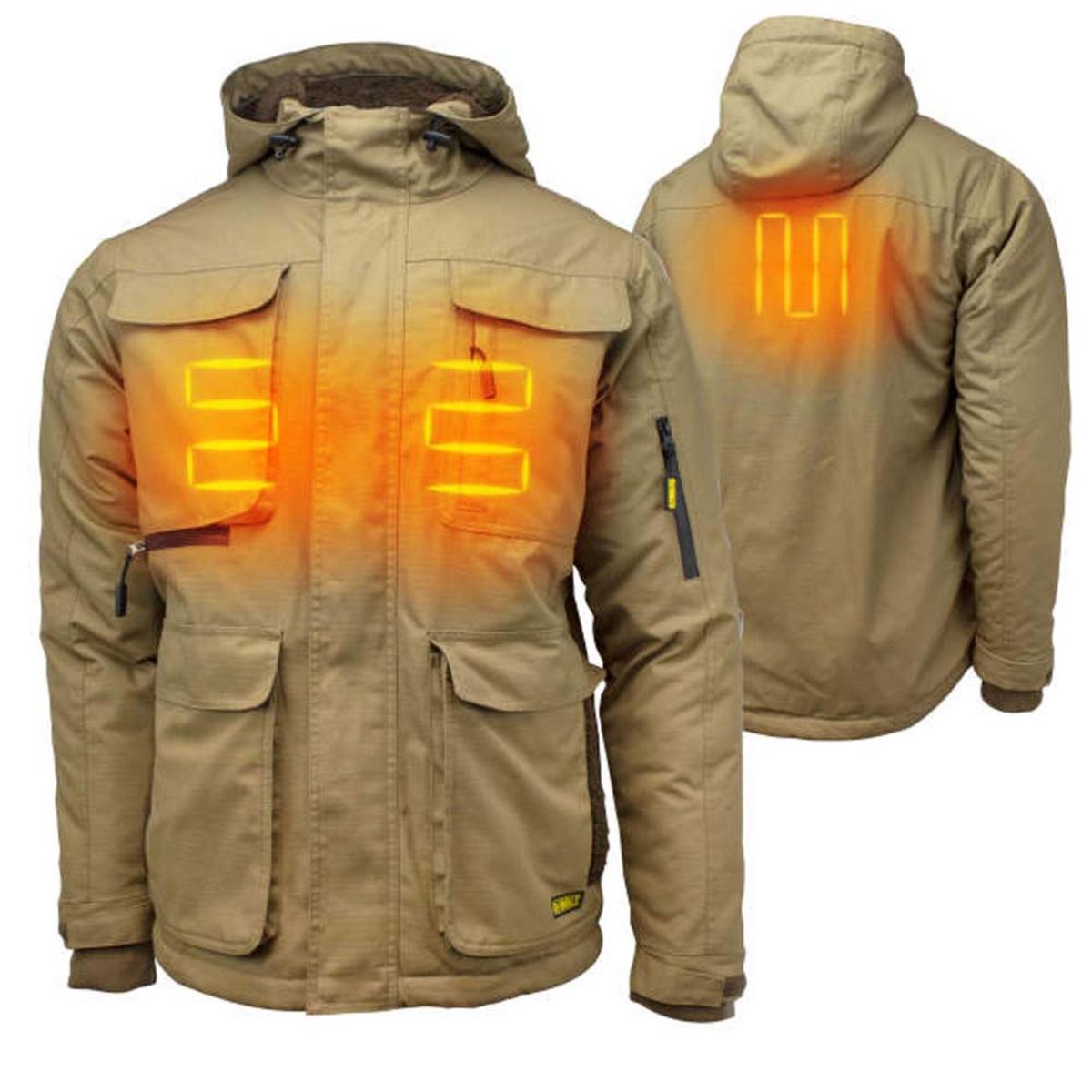 DeWalt Men's Heavy Duty Ripstop Heated Jacket with Battery
