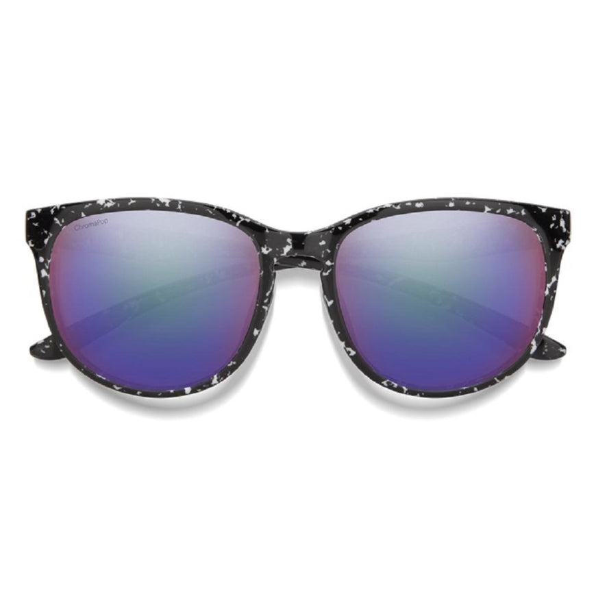 Smith Optics Lake Shasta Sunglasses ChromaPop Polarized Violet Mirror - Black Marble Frame