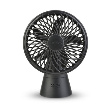 O2 Cool Treva 5 Inch Oscillating Rechargeable Desk Fan - Black