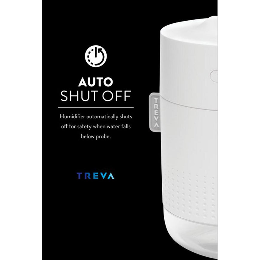 O2 Cool Treva Large Rechargeable 750 mL Humidifier - White