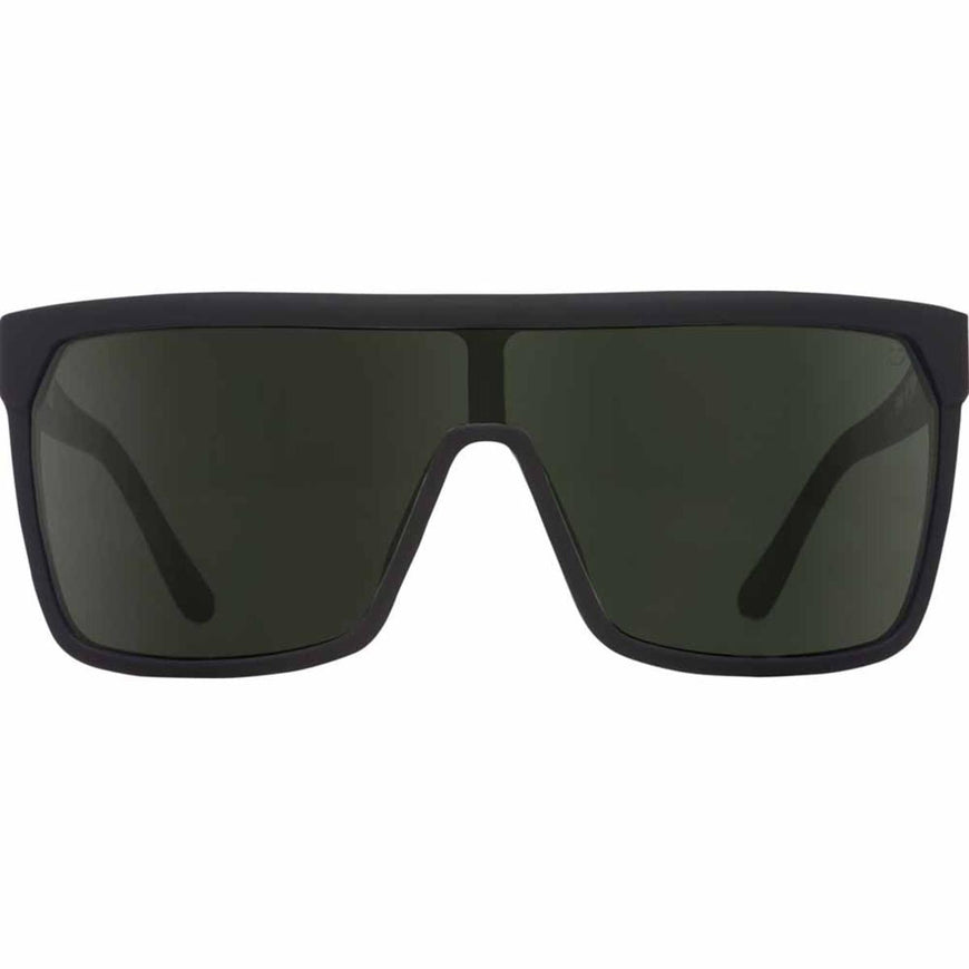 Spy Optic Flynn Soft Matte Black - Happy Gray Green Polar with Silver Spectra Mirror